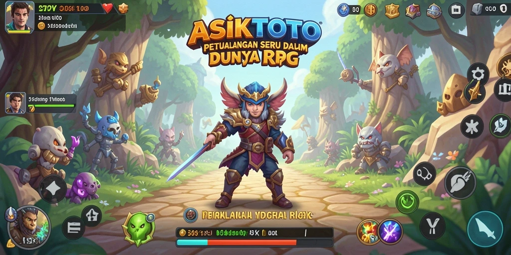 Tampilan gameplay ASIKTOTO yang menampilkan pertarungan seru dalam dunia RPG.