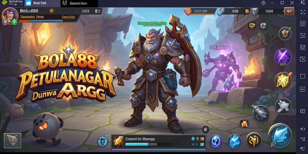 Tampilan aksi seru dalam gameplay BOLA88 di dunia ARPG.