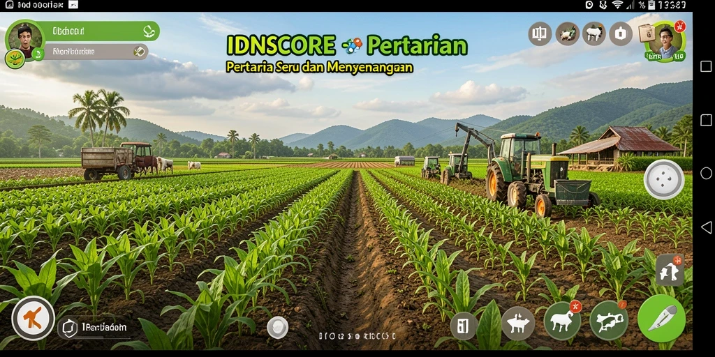 Tampilan gameplay Farming di IDNSCORE yang menarik.