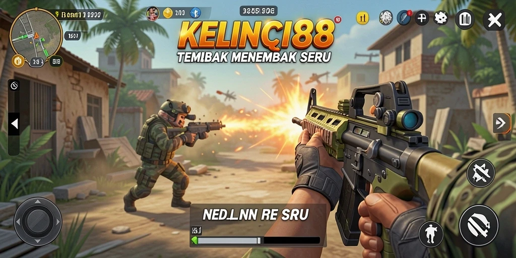 Gameplay seru KELINCI88 dengan aksi tembak menembak yang mendebarkan.