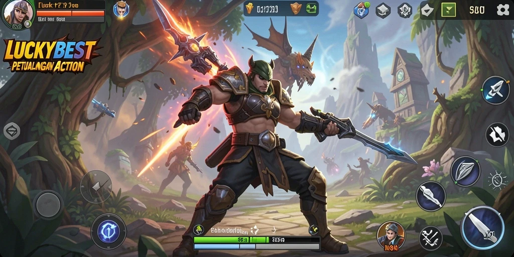 Tampilan gameplay mendebarkan dalam LUCKYBEST dengan aksi tak terduga.