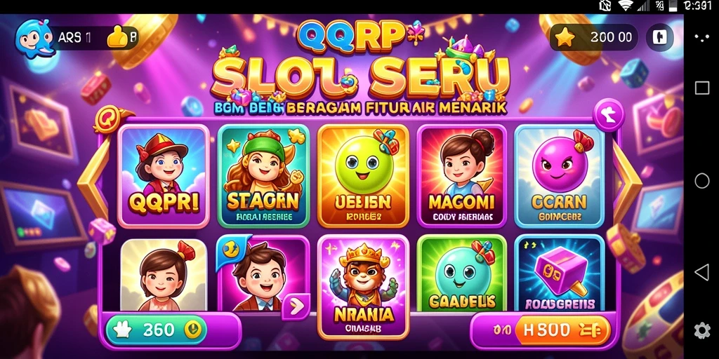 Screenshot gameplay QQRP menampilkan kegembiraan permainan Slot yang mengasyikkan.