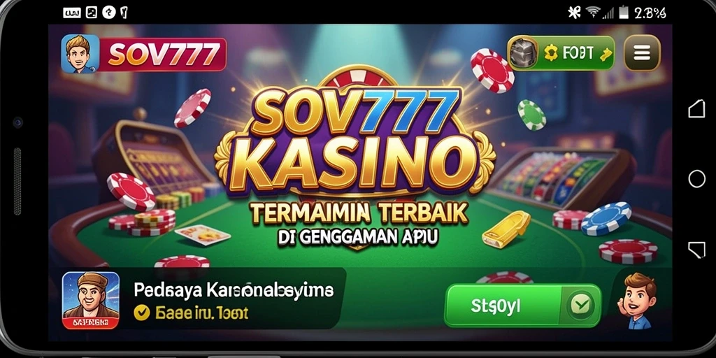Tampilan menarik dari gameplay Kasino SOV777 yang penuh warna.