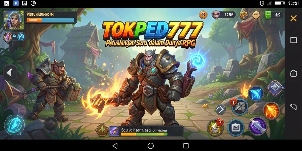 Tangkapan layar menampilkan aksi seru gameplay RPG di TOKPED777.